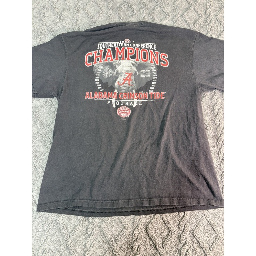 Alabama T-shirt Mens Size XL Black 2012 SEC Football Champions Graphic Tee - Picture 6 of 7